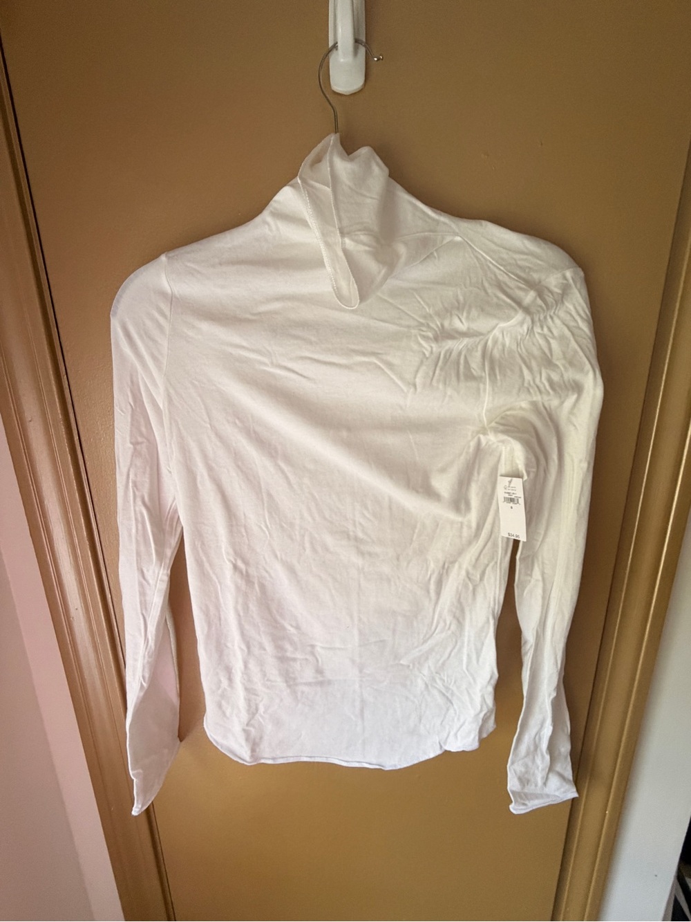 GAP White Women's Lightweight Turtleneck Top